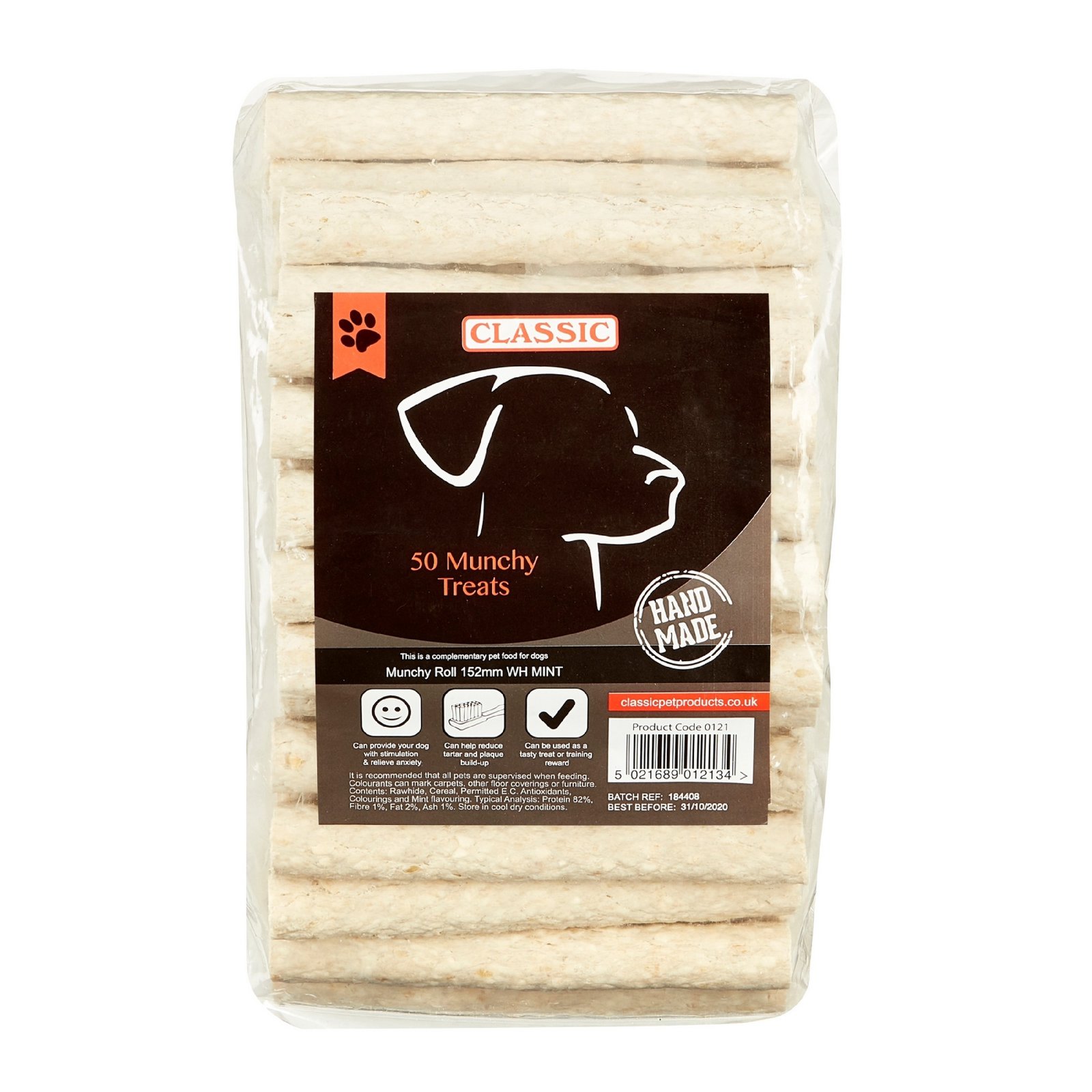 Munchy Roll 150mm (6") White Mint