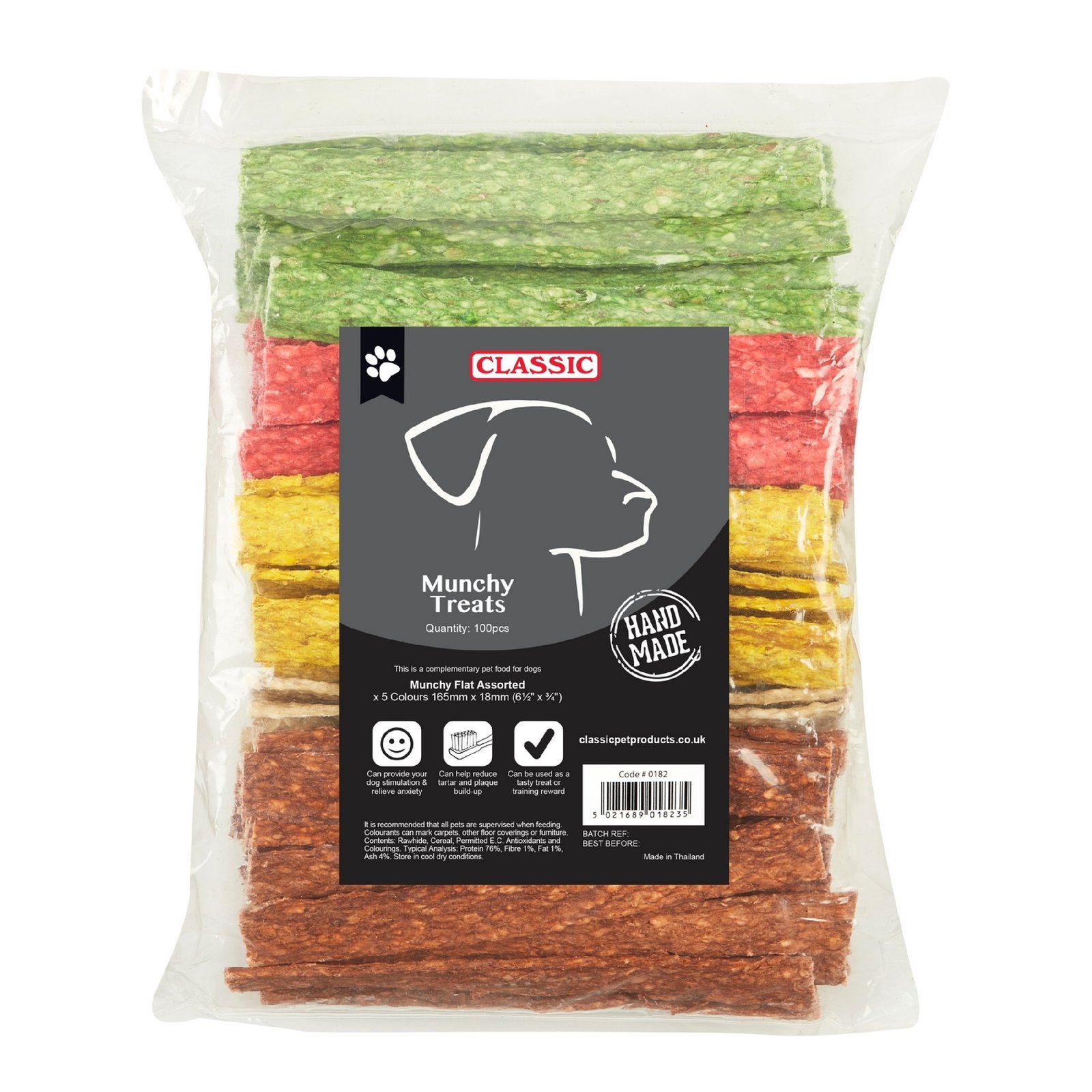 Munchy Flat 165mm x 19mm (6½" X ¾") Assorted