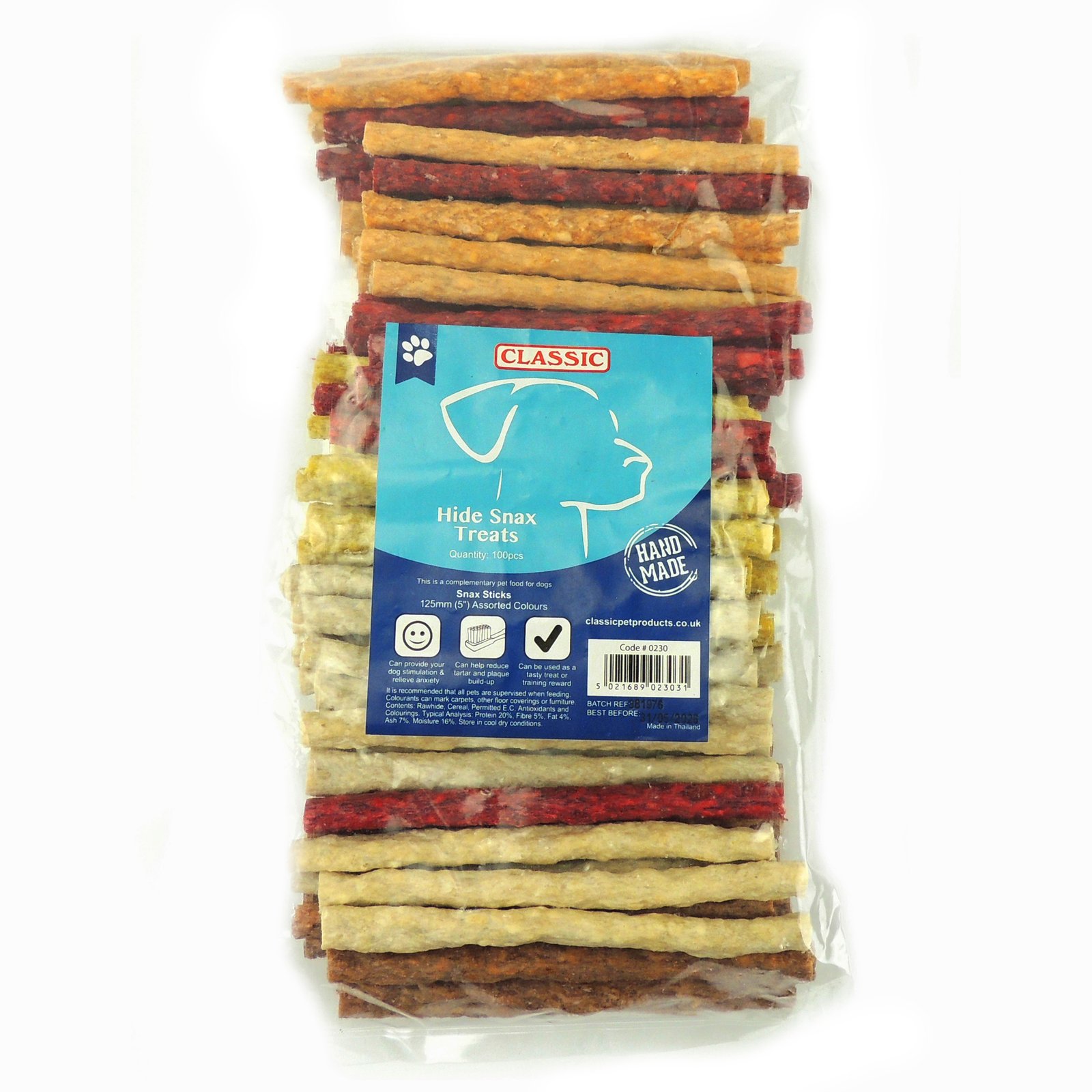 Hide Snax Stk 125mm (5") Assorted