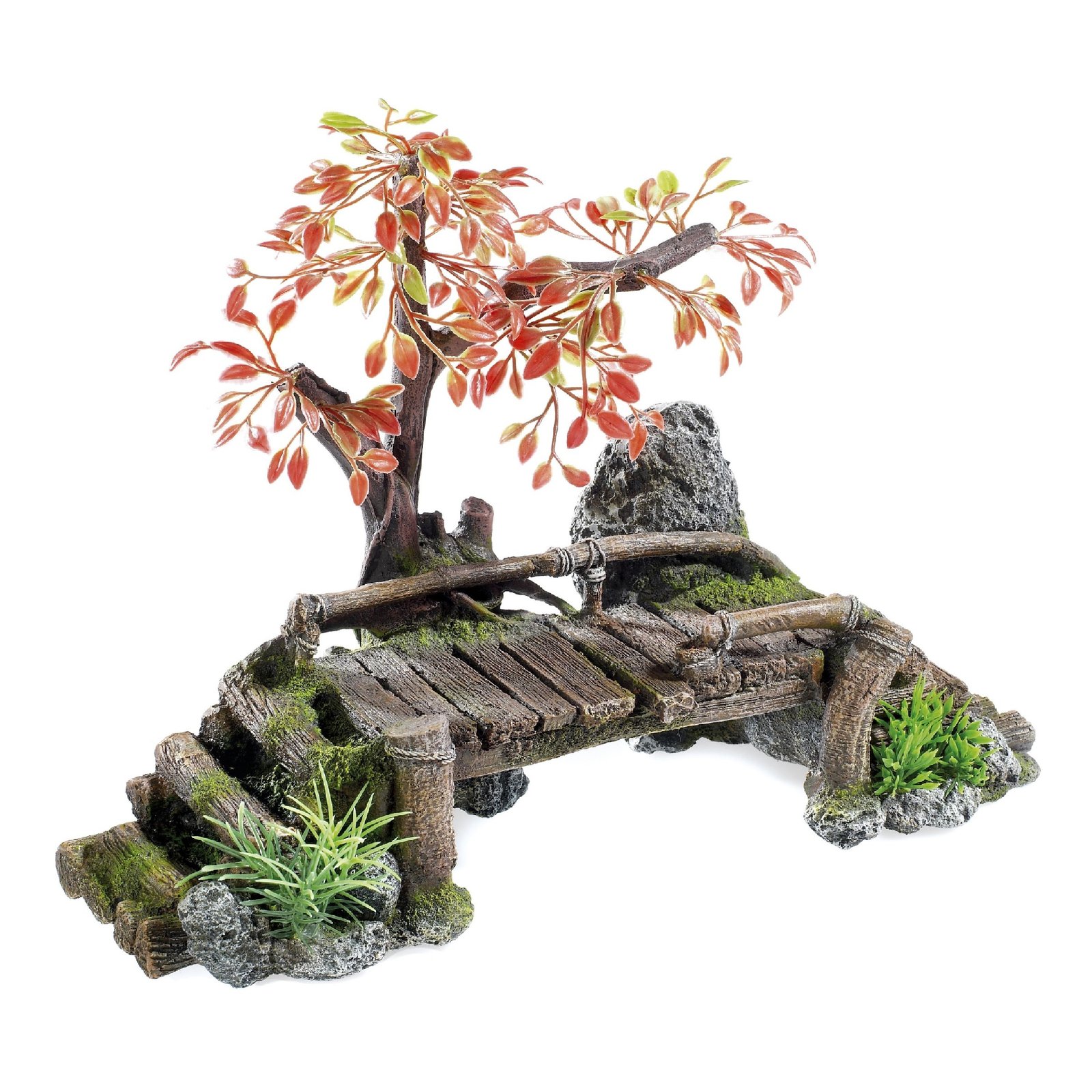 Wood Bridge with Plant