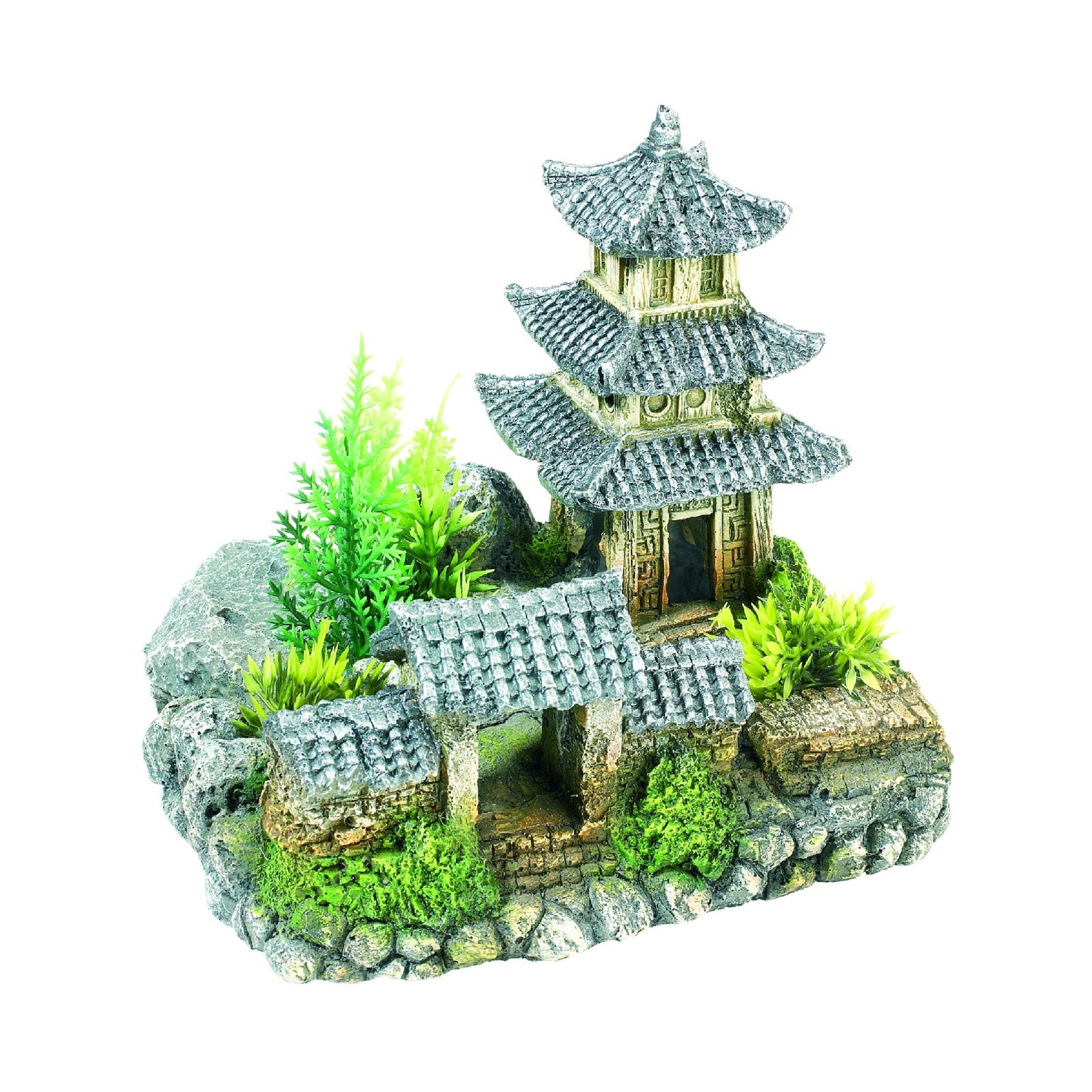 Asian Temple with Plants
