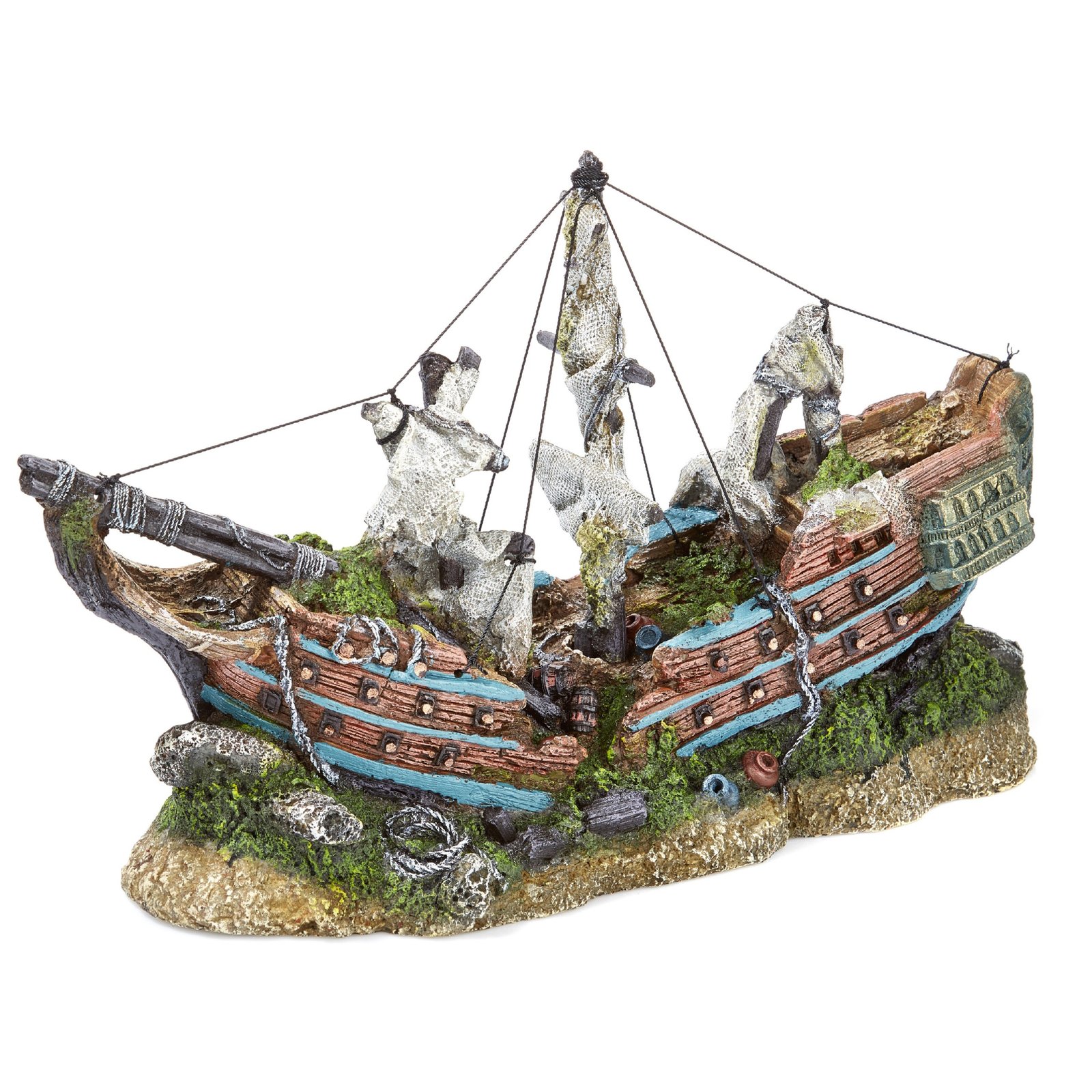Sunken Galleon with Sails