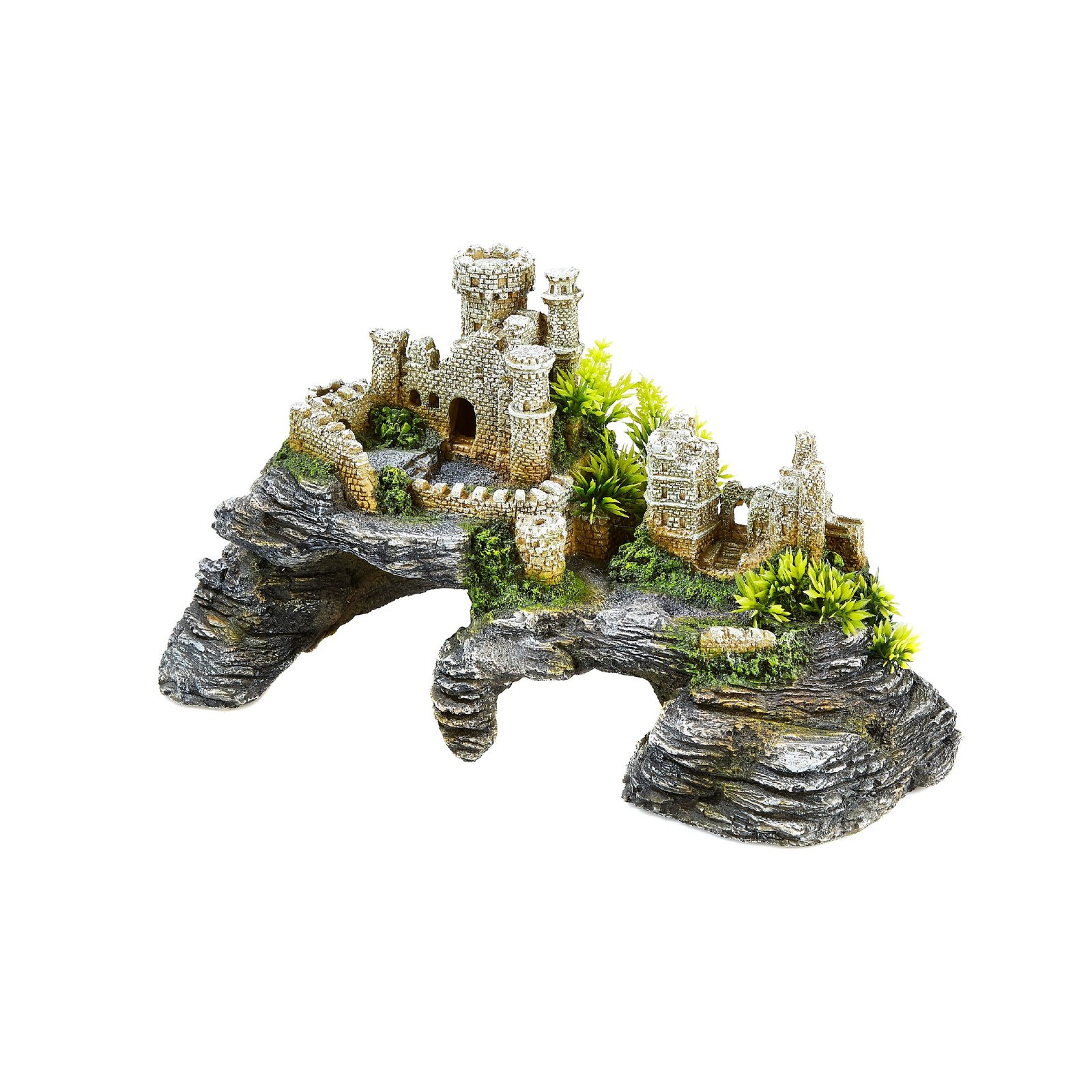 Castle on Rocks with Plants