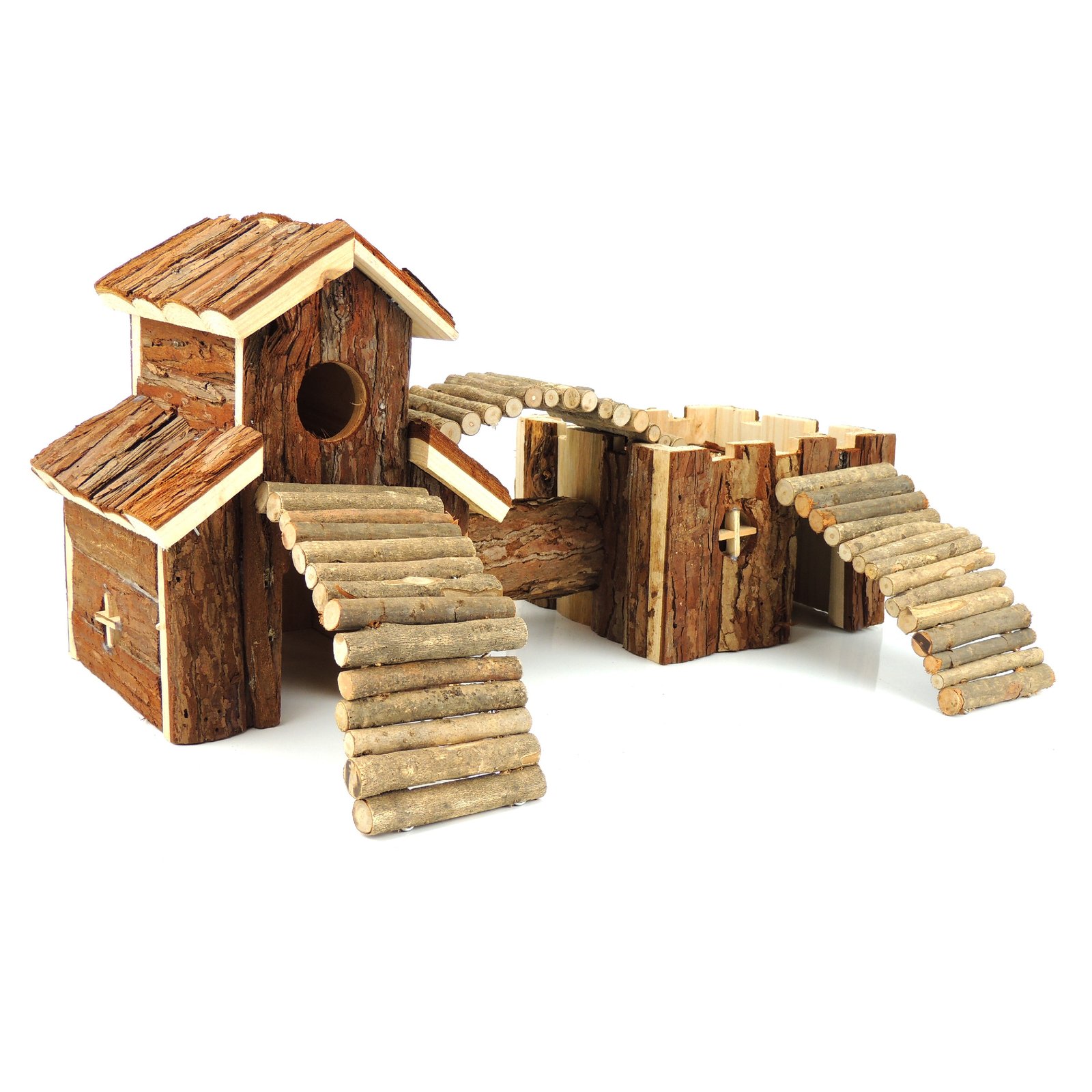 Small Animal Double House with Bridges