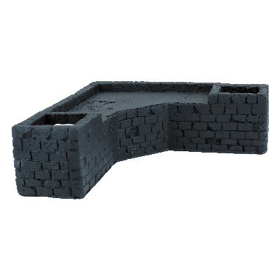 Aquarium Swim Under Corner Shelf Large Black