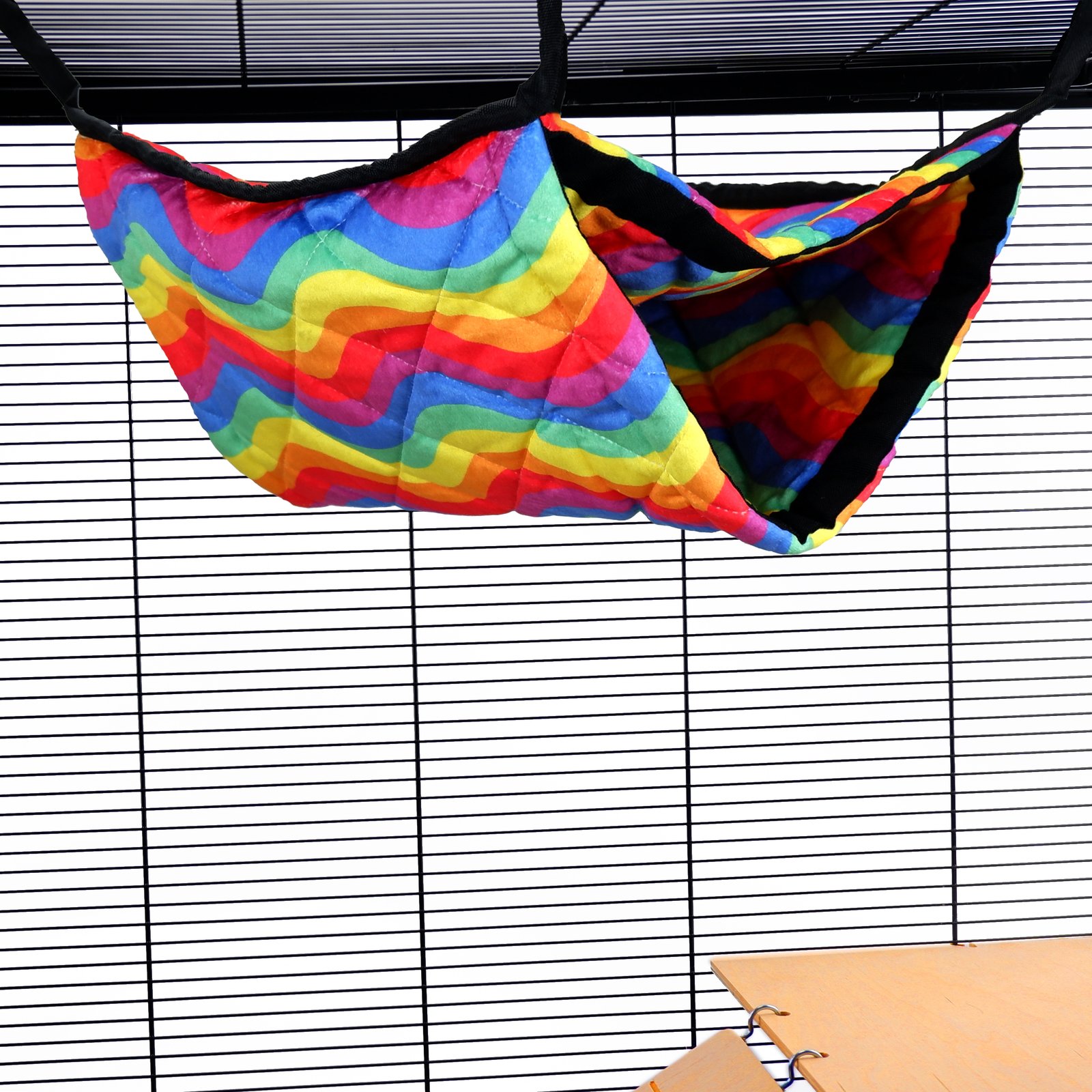 Giant Double Bunkbed Hammock: Rainbow Waves