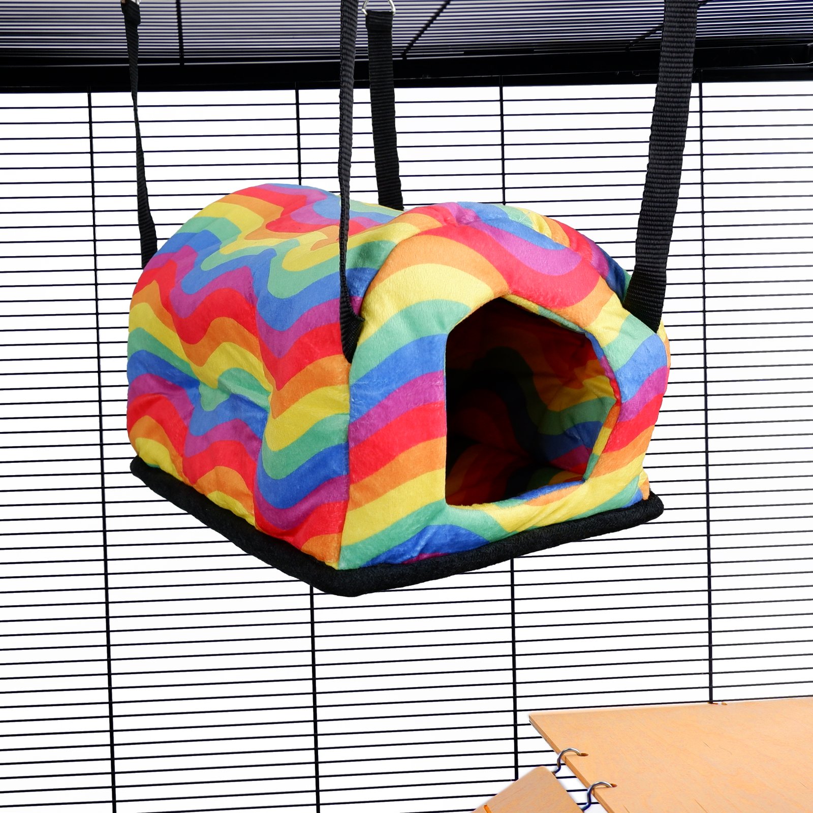 Cuddle Up Rat Chinchilla Igloo: Rainbow Waves