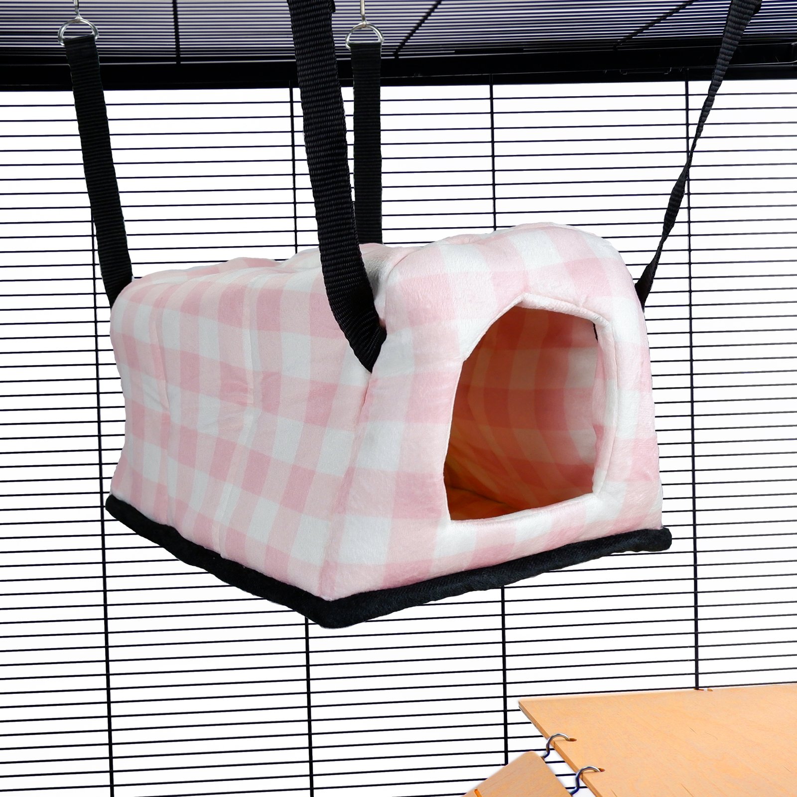 Cuddle Up Rat Chinchilla Igloo: Pink Gingham