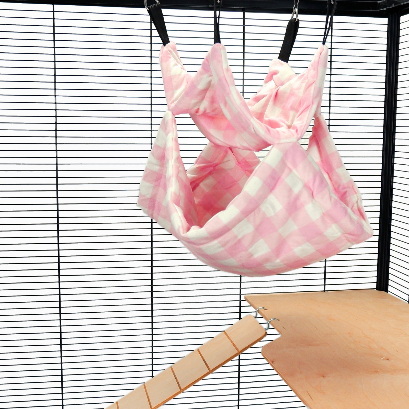 Double Layer Bunkbed: Pink Gingham