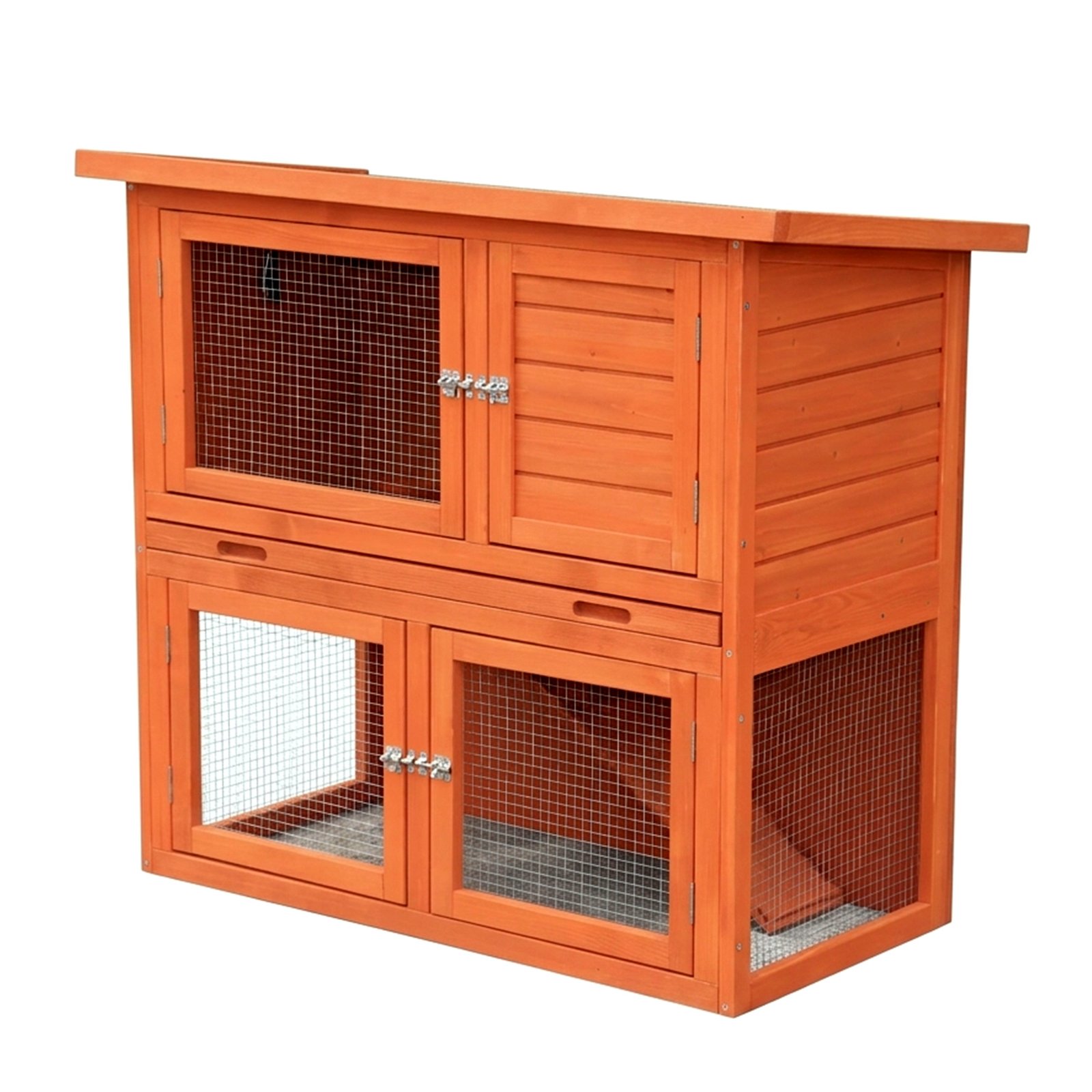 Pent Hutch with 2 tiers - medium