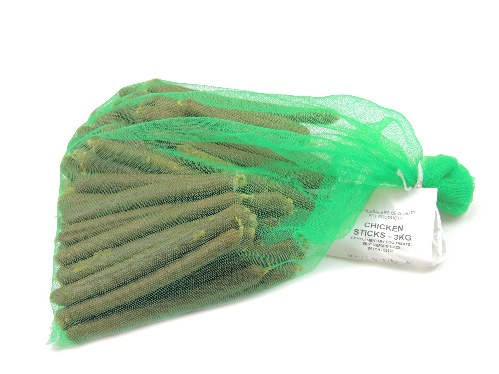CHICKEN SAUSAGES LONG  3KG  NEW  !!(GREEN NET)