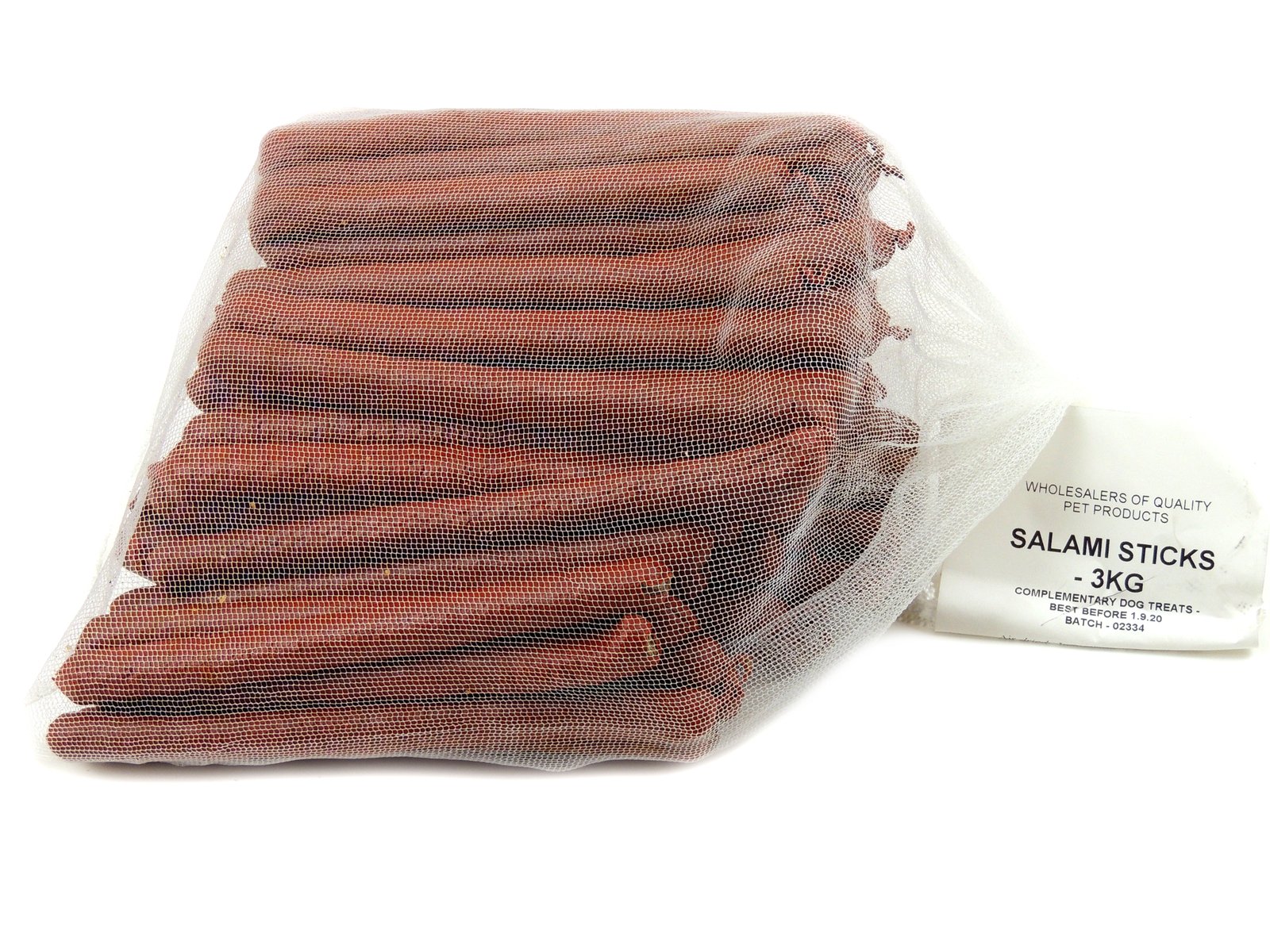 SALAMI SAUSAGE LONG  3KG - WHITE NET
