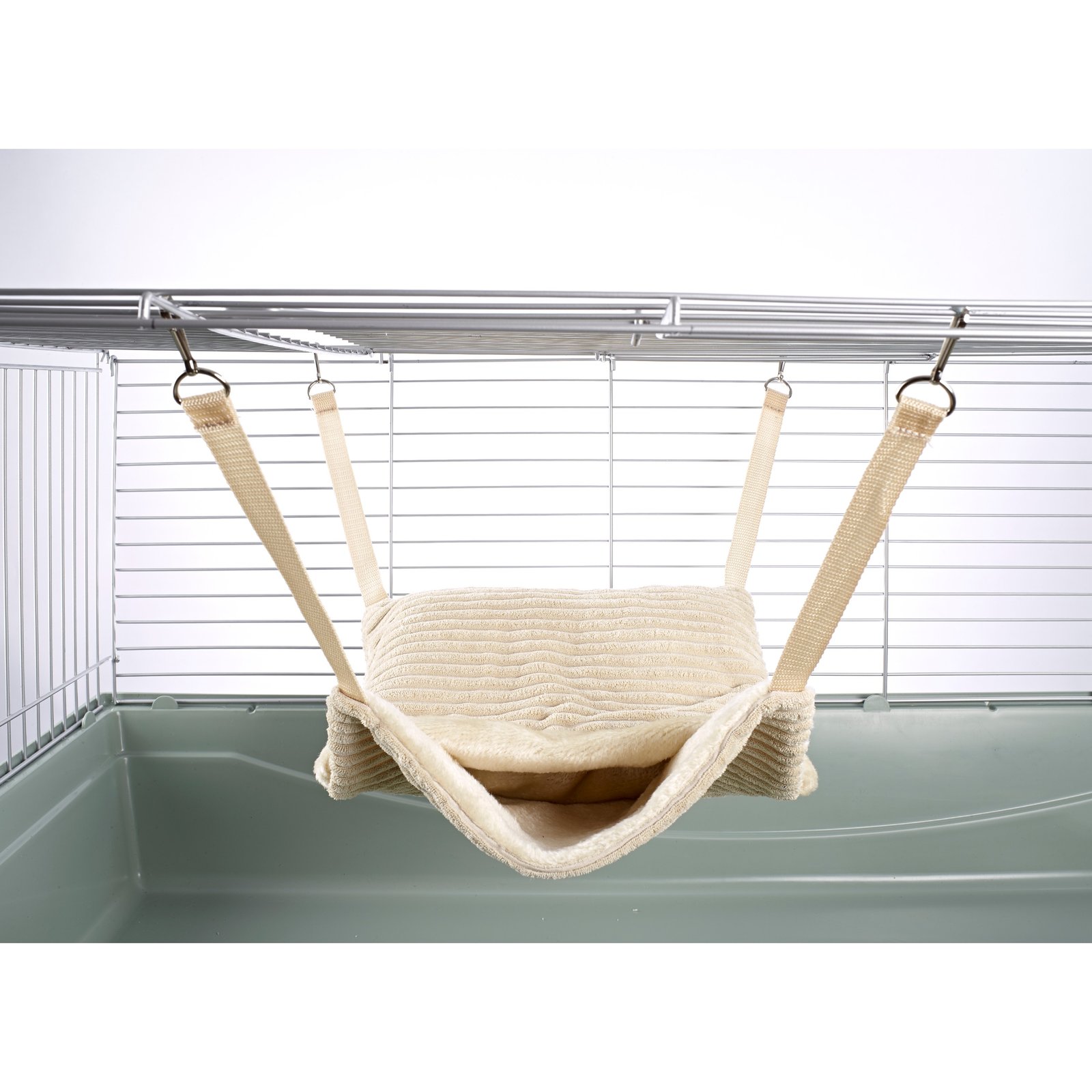 Fluffy Lined Hammock With Pouch: Luxury Cream