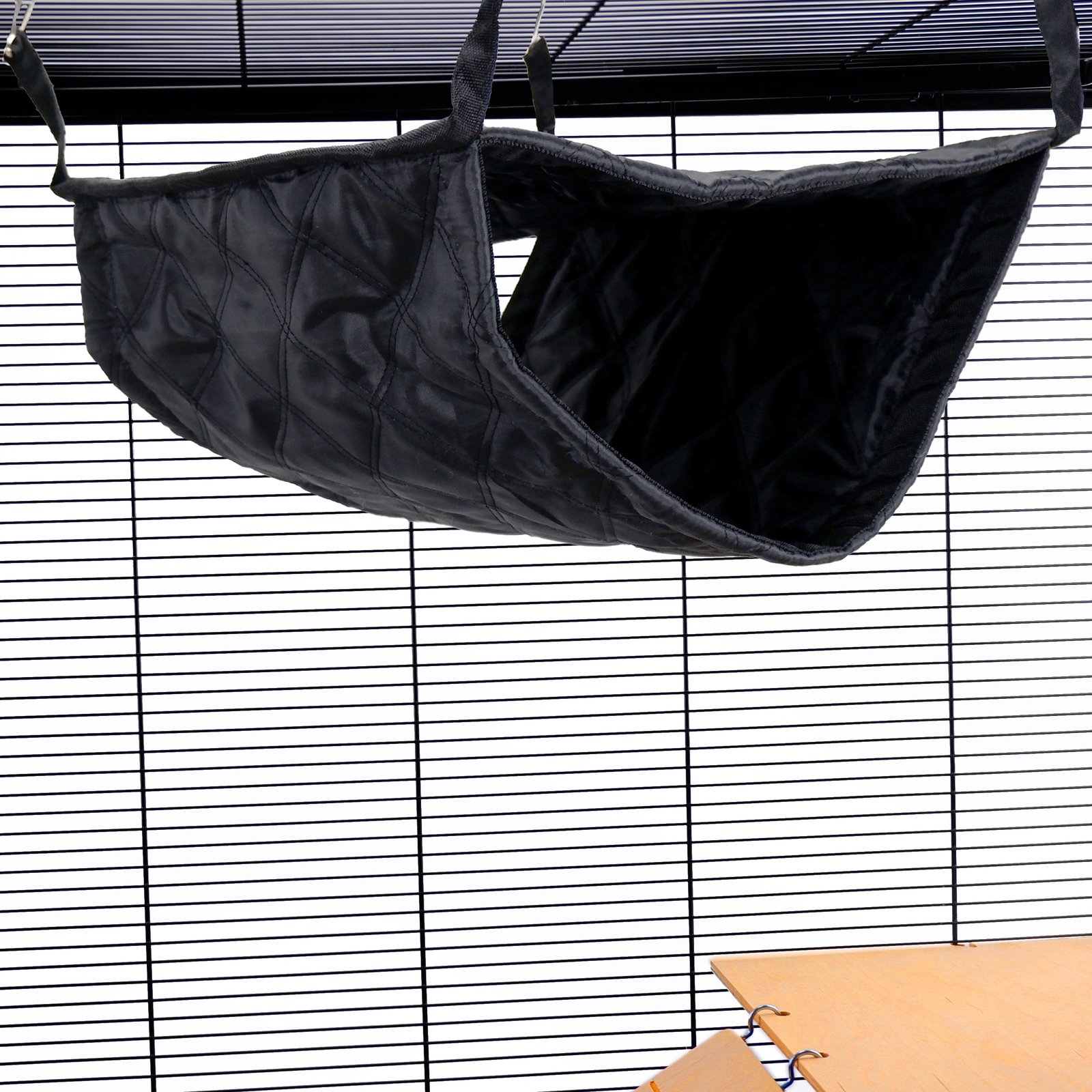 Giant Double Bunkbed Hammock Quilted Black