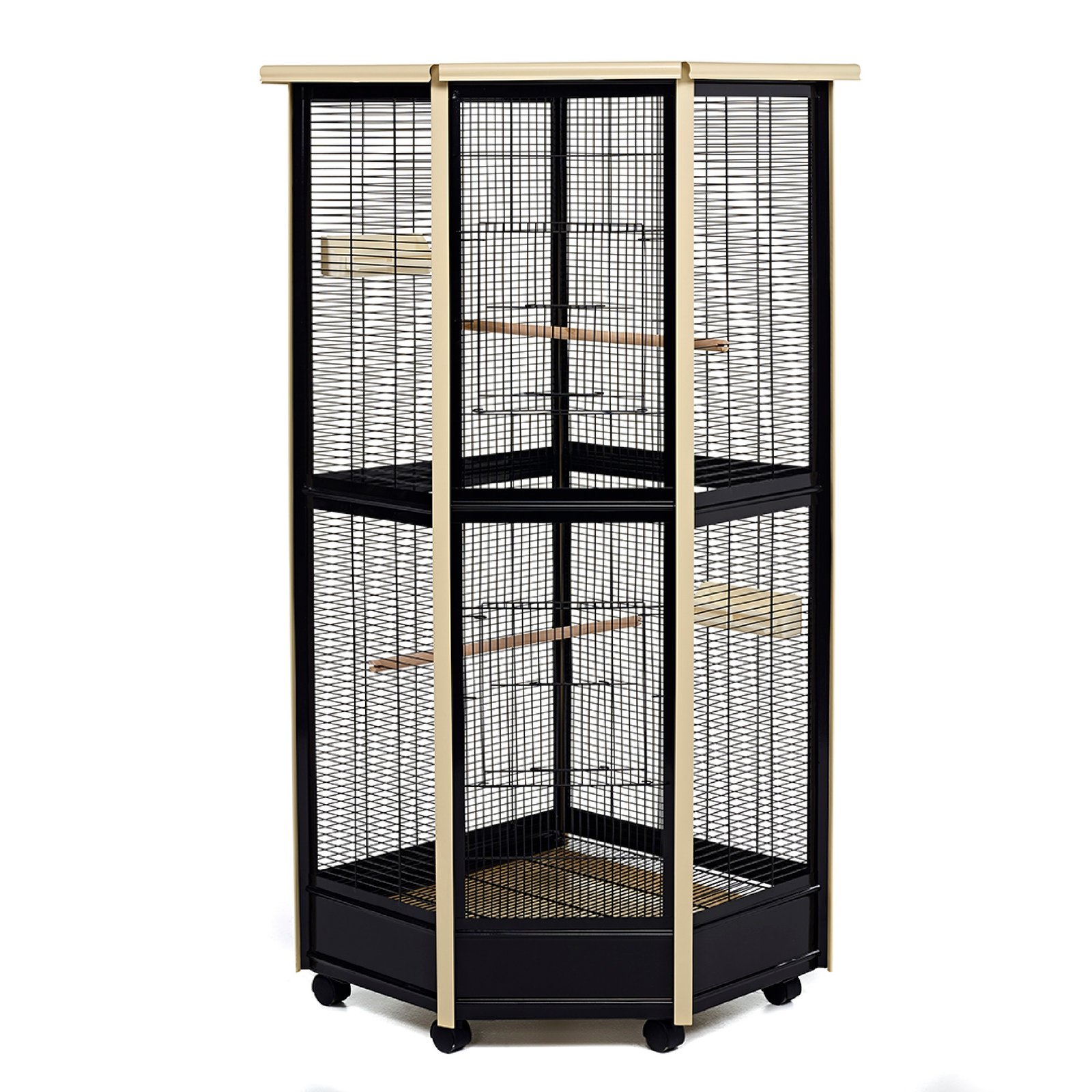 Tall All Metal Corner Aviary Cage for Birds, Rats