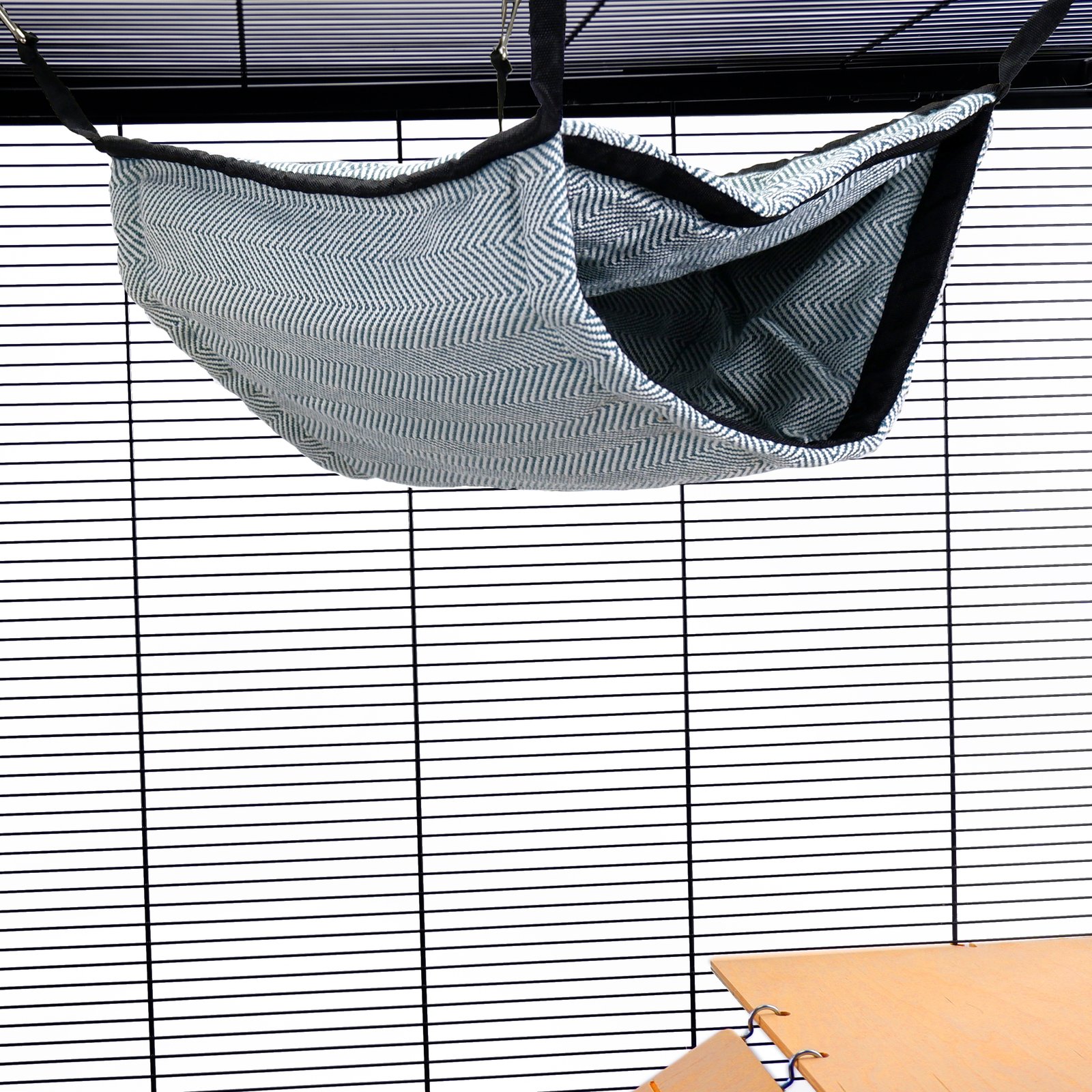 Giant Double Bunkbed Hammock: Green Herringbone